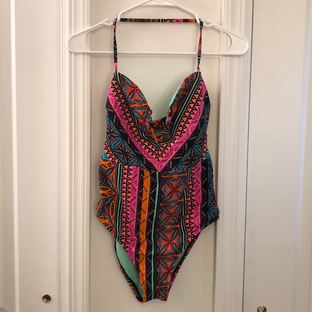 One piece tribal bathing suit